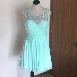 Sea foam green dress